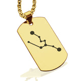 Stainless Steel Taurus (Bull) Astrology Constellations Dog Tag Pendant - Comfort Zone Studios