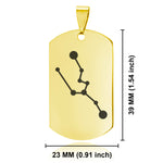 Stainless Steel Taurus (Bull) Astrology Constellations Dog Tag Keychain - Comfort Zone Studios