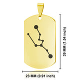 Stainless Steel Taurus (Bull) Astrology Constellations Dog Tag Keychain - Comfort Zone Studios