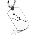 Stainless Steel Taurus (Bull) Astrology Constellations Dog Tag Pendant - Comfort Zone Studios