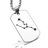 Stainless Steel Taurus (Bull) Astrology Constellations Dog Tag Pendant - Comfort Zone Studios