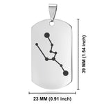 Stainless Steel Taurus (Bull) Astrology Constellations Dog Tag Keychain - Comfort Zone Studios