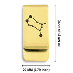 Stainless Steel Gemini (Twins) Astrology Constellations Classic Slim Money Clip