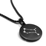Stainless Steel Gemini (Twins) Astrology Constellations Round Medallion Pendant