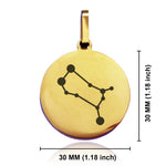 Stainless Steel Gemini (Twins) Astrology Constellations Round Medallion Pendant