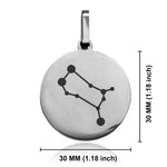Stainless Steel Gemini (Twins) Astrology Constellations Round Medallion Pendant