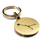 Stainless Steel Cancer (Crab) Astrology Constellations Round Medallion Keychain