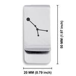 Stainless Steel Cancer (Crab) Astrology Constellations Classic Slim Money Clip