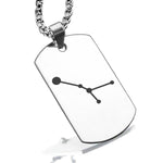Stainless Steel Cancer (Crab) Astrology Constellations Dog Tag Pendant - Comfort Zone Studios