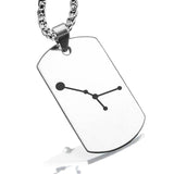 Stainless Steel Cancer (Crab) Astrology Constellations Dog Tag Pendant - Comfort Zone Studios
