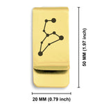 Stainless Steel Leo (Lion) Astrology Constellations Classic Slim Money Clip