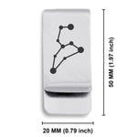 Stainless Steel Leo (Lion) Astrology Constellations Classic Slim Money Clip