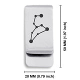 Stainless Steel Leo (Lion) Astrology Constellations Classic Slim Money Clip