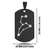 Stainless Steel Leo (Lion) Astrology Constellations Dog Tag Keychain - Comfort Zone Studios