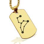 Stainless Steel Leo (Lion) Astrology Constellations Dog Tag Pendant - Comfort Zone Studios
