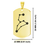 Stainless Steel Leo (Lion) Astrology Constellations Dog Tag Pendant - Comfort Zone Studios