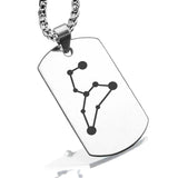 Stainless Steel Leo (Lion) Astrology Constellations Dog Tag Pendant - Comfort Zone Studios