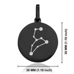 Stainless Steel Leo (Lion) Astrology Constellations Round Medallion Keychain