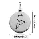 Stainless Steel Leo (Lion) Astrology Constellations Round Medallion Keychain