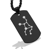 Stainless Steel Virgo (Maiden) Astrology Constellations Dog Tag Pendant - Comfort Zone Studios