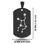 Stainless Steel Virgo (Maiden) Astrology Constellations Dog Tag Keychain - Comfort Zone Studios