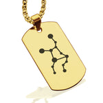Stainless Steel Virgo (Maiden) Astrology Constellations Dog Tag Pendant - Comfort Zone Studios