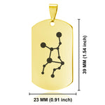 Stainless Steel Virgo (Maiden) Astrology Constellations Dog Tag Keychain - Comfort Zone Studios