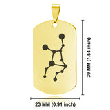 Stainless Steel Virgo (Maiden) Astrology Constellations Dog Tag Keychain - Comfort Zone Studios