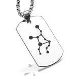 Stainless Steel Virgo (Maiden) Astrology Constellations Dog Tag Pendant - Comfort Zone Studios