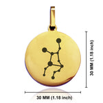 Stainless Steel Virgo (Maiden) Astrology Constellations Round Medallion Keychain