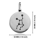 Stainless Steel Virgo (Maiden) Astrology Constellations Round Medallion Keychain