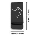 Stainless Steel Libra (Scales) Astrology Constellations Classic Slim Money Clip