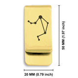 Stainless Steel Libra (Scales) Astrology Constellations Classic Slim Money Clip