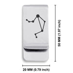 Stainless Steel Libra (Scales) Astrology Constellations Classic Slim Money Clip