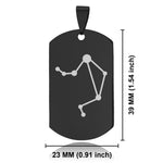Stainless Steel Libra (Scales) Astrology Constellations Dog Tag Keychain - Comfort Zone Studios