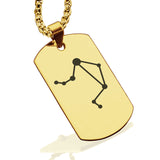 Stainless Steel Libra (Scales) Astrology Constellations Dog Tag Pendant - Comfort Zone Studios