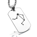 Stainless Steel Libra (Scales) Astrology Constellations Dog Tag Pendant - Comfort Zone Studios