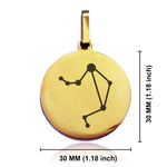 Stainless Steel Libra (Scales) Astrology Constellations Round Medallion Keychain