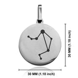 Stainless Steel Libra (Scales) Astrology Constellations Round Medallion Keychain