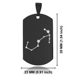 Stainless Steel Scorpio (Scorpion) Astrology Constellations Dog Tag Keychain - Comfort Zone Studios