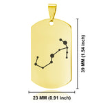 Stainless Steel Scorpio (Scorpion) Astrology Constellations Dog Tag Keychain - Comfort Zone Studios