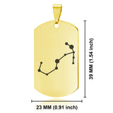 Stainless Steel Scorpio (Scorpion) Astrology Constellations Dog Tag Keychain - Comfort Zone Studios