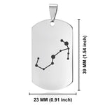 Stainless Steel Scorpio (Scorpion) Astrology Constellations Dog Tag Keychain - Comfort Zone Studios