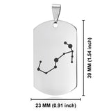 Stainless Steel Scorpio (Scorpion) Astrology Constellations Dog Tag Keychain - Comfort Zone Studios