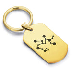 Stainless Steel Sagittarius (Centaur Archer) Astrology Constellations Dog Tag Keychain - Comfort Zone Studios
