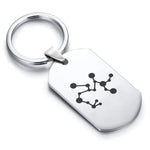 Stainless Steel Sagittarius (Centaur Archer) Astrology Constellations Dog Tag Keychain - Comfort Zone Studios
