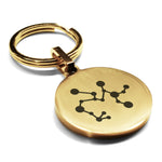 Stainless Steel Sagittarius (Centaur Archer) Astrology Constellations Round Medallion Keychain