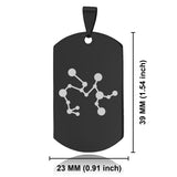 Stainless Steel Sagittarius (Centaur Archer) Astrology Constellations Dog Tag Keychain - Comfort Zone Studios