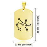 Stainless Steel Sagittarius (Centaur Archer) Astrology Constellations Dog Tag Keychain - Comfort Zone Studios