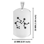 Stainless Steel Sagittarius (Centaur Archer) Astrology Constellations Dog Tag Keychain - Comfort Zone Studios